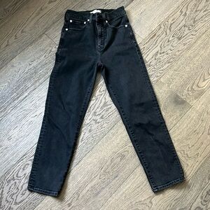 Madewell black Classic Straight Jean, 24